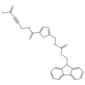 4-({2-[({[(9H-fluoren-9-yl)methoxy]carbonyl}amino)methyl]-1,3-thiazol-5-yl}formamido)but-2-ynoic acid Structure