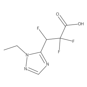 3-(1-ethyl-1H-1,2,4-triazol-5-yl)-2,2,3-trifluoropropanoic acid Structure
