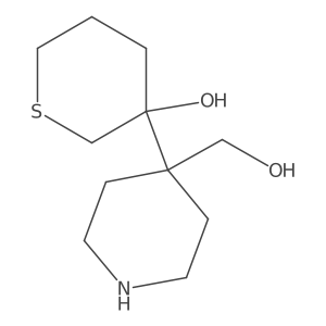 3-[4-(Hydroxymethyl)piperidin-4-yl]thian-3-ol Structure