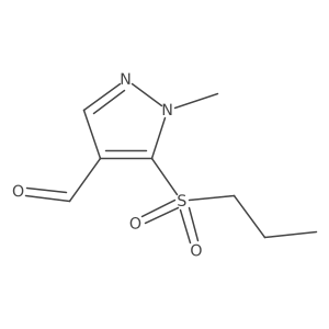 1-methyl-5-(propane-1-sulfonyl)-1H-pyrazole-4-carbaldehyde结构式