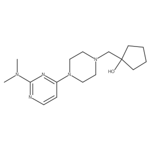 1-({4-[2-(Dimethylamino)pyrimidin-4-yl]piperazin-1-yl}methyl)cyclopentan-1-ol结构式