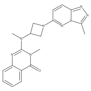 3-Methyl-2-[methyl(1-{3-methyl-[1,2,4]triazolo[4,3-b]pyridazin-6-yl}azetidin-3-yl)amino]-3,4-dihydroquinazolin-4-one Structure