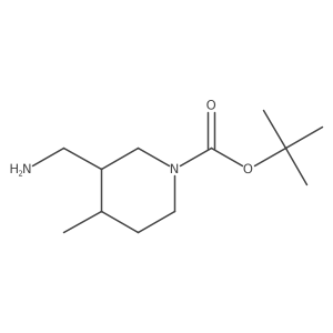 tert-Butyl cis-3-(aminomethyl)-4-methylpiperidine-1-carboxylate Structure