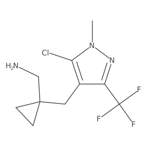 (1-{[5-chloro-1-methyl-3-(trifluoromethyl)-1H-pyrazol-4-yl]methyl}cyclopropyl)methanamine结构式
