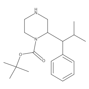 Tert-butyl 2-(2-methyl-1-phenylpropyl)piperazine-1-carboxylate Structure