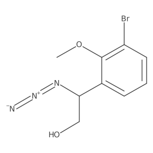 2-Azido-2-(3-bromo-2-methoxyphenyl)ethan-1-ol结构式