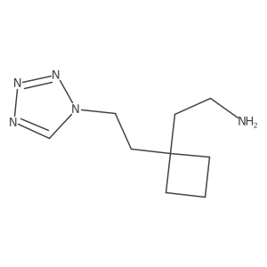 2-{1-[2-(1H-1,2,3,4-tetrazol-1-yl)ethyl]cyclobutyl}ethan-1-amine Structure