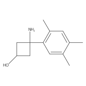 3-Amino-3-(2,4,5-trimethylphenyl)cyclobutan-1-ol Structure