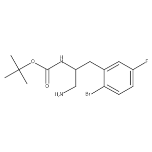 tert-butyl N-[1-amino-3-(2-bromo-5-fluorophenyl)propan-2-yl]carbamate Structure