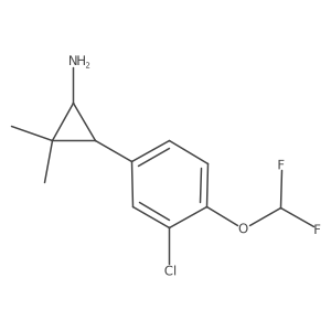 3-[3-Chloro-4-(difluoromethoxy)phenyl]-2,2-dimethylcyclopropan-1-amine Structure