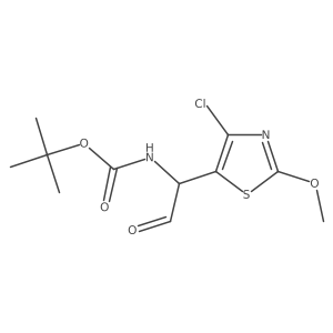 tert-butyl N-[1-(4-chloro-2-methoxy-1,3-thiazol-5-yl)-2-oxoethyl]carbamate结构式