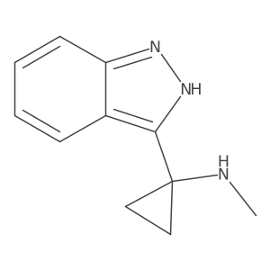 1-(1H-indazol-3-yl)-N-methylcyclopropan-1-amine结构式