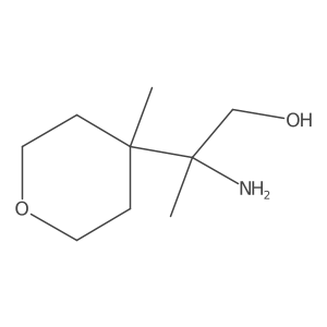 2-Amino-2-(4-methyloxan-4-yl)propan-1-ol Structure