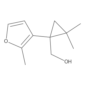 [2,2-Dimethyl-1-(2-methylfuran-3-yl)cyclopropyl]methanol结构式
