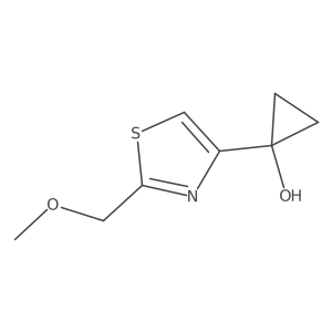 1-[2-(Methoxymethyl)-1,3-thiazol-4-yl]cyclopropan-1-ol结构式