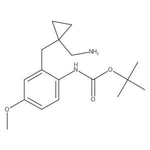 tert-butyl N-(2-{[1-(aminomethyl)cyclopropyl]methyl}-4-methoxyphenyl)carbamate Structure