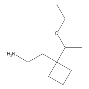 2-[1-(1-Ethoxyethyl)cyclobutyl]ethan-1-amine结构式
