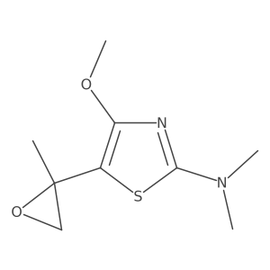 4-methoxy-N,N-dimethyl-5-(2-methyloxiran-2-yl)-1,3-thiazol-2-amine Structure