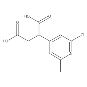 2-(2-Chloro-6-methylpyridin-4-yl)butanedioic acid结构式