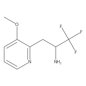 1,1,1-Trifluoro-3-(3-methoxypyridin-2-yl)propan-2-amine结构式