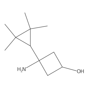 3-Amino-3-(2,2,3,3-tetramethylcyclopropyl)cyclobutan-1-ol Structure