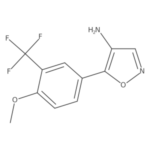 5-[4-Methoxy-3-(trifluoromethyl)phenyl]-1,2-oxazol-4-amine结构式