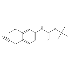 tert-butyl N-[4-(cyanomethyl)-3-methoxyphenyl]carbamate Structure