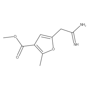 Methyl 5-(carbamimidoylmethyl)-2-methylfuran-3-carboxylate结构式