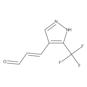 3-[3-(trifluoromethyl)-1H-pyrazol-4-yl]prop-2-enal结构式