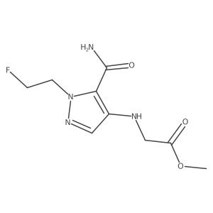 methyl 2-{[5-carbamoyl-1-(2-fluoroethyl)-1H-pyrazol-4-yl]amino}acetate结构式
