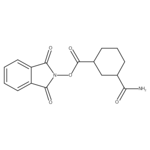 1,3-dioxo-2,3-dihydro-1H-isoindol-2-yl 3-carbamoylcyclohexane-1-carboxylate结构式