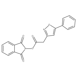 1,3-dioxo-2,3-dihydro-1H-isoindol-2-yl 2-(5-phenyl-1,2-oxazol-3-yl)acetate结构式