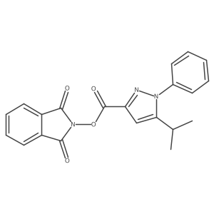 1,3-dioxo-2,3-dihydro-1H-isoindol-2-yl 1-phenyl-5-(propan-2-yl)-1H-pyrazole-3-carboxylate结构式