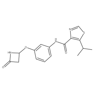 N-[3-(4-Oxoazetidin-2-yl)oxyphenyl]-5-propan-2-yl-1,3-thiazole-4-carboxamide Structure