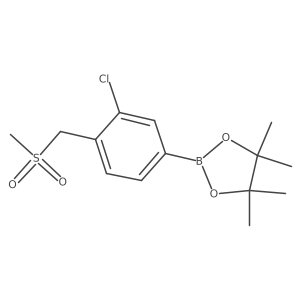 2-[3-Chloro-4-(methanesulfonylmethyl)phenyl]-4,4,5,5-tetramethyl-1,3,2-dioxaborolane Structure