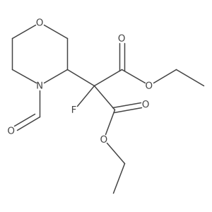 2-[3-(4-Formylmorpholinyl)]-2-fluoro-diethyl malonate结构式