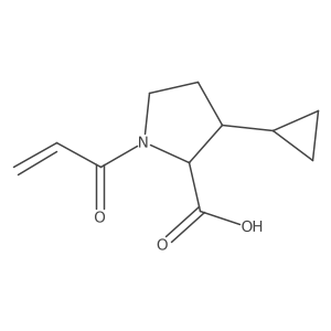 3-Cyclopropyl-1-prop-2-enoylpyrrolidine-2-carboxylic acid Structure