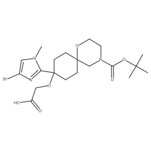 2-{[9-(4-bromo-1-methyl-1H-imidazol-2-yl)-4-[(tert-butoxy)carbonyl]-1-oxa-4-azaspiro[5.5]undecan-9-yl]oxy}acetic acid Structure