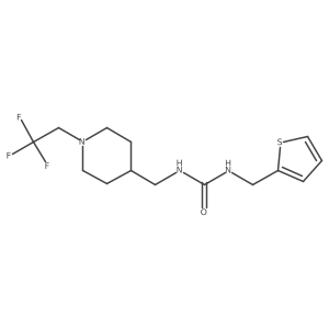 3-[(Thiophen-2-yl)methyl]-1-{[1-(2,2,2-trifluoroethyl)piperidin-4-yl]methyl}urea结构式