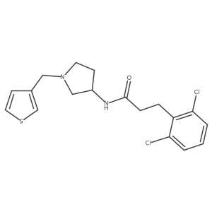 3-(2,6-dichlorophenyl)-N-[1-(3-thienylmethyl)pyrrolidin-3-yl]propanamide Structure