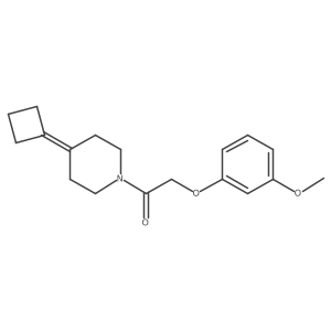 1-(4-Cyclobutylidenepiperidin-1-yl)-2-(3-methoxyphenoxy)ethan-1-one结构式