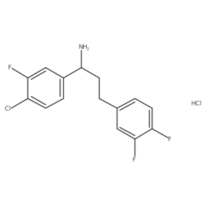 1-(4-Chloro-3-fluorophenyl)-3-(3,4-difluorophenyl)propan-1-amine;hydrochloride结构式