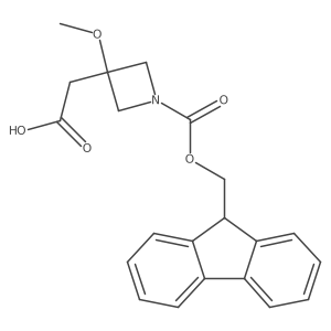 2-[1-(9H-Fluoren-9-ylmethoxycarbonyl)-3-methoxyazetidin-3-yl]acetic acid结构式