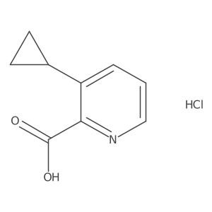 3-Cyclopropylpyridine-2-carboxylic acid;hydrochloride结构式