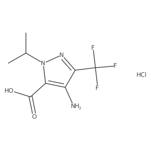 4-Amino-2-propan-2-yl-5-(trifluoromethyl)pyrazole-3-carboxylic acid;hydrochloride Structure