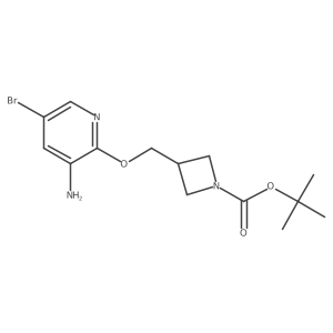 1,1-Dimethylethyl 3-[[(3-amino-5-bromo-2-pyridinyl)oxy]methyl]-1-azetidinecarboxylate Structure