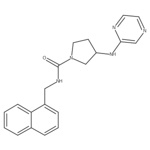 N-[(naphthalen-1-yl)methyl]-3-[(pyrazin-2-yl)amino]pyrrolidine-1-carboxamide Structure