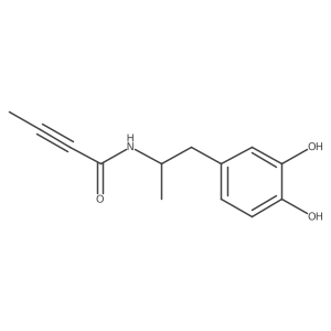 N-[1-(3,4-Dihydroxyphenyl)propan-2-yl]but-2-ynamide结构式