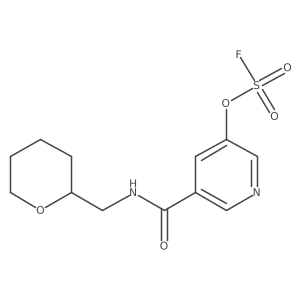 3-Fluorosulfonyloxy-5-(oxan-2-ylmethylcarbamoyl)pyridine结构式
