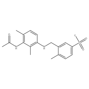 3-{[(3-Acetamido-2,4-dimethylphenyl)amino]methyl}-4-methylbenzene-1-sulfonyl fluoride Structure